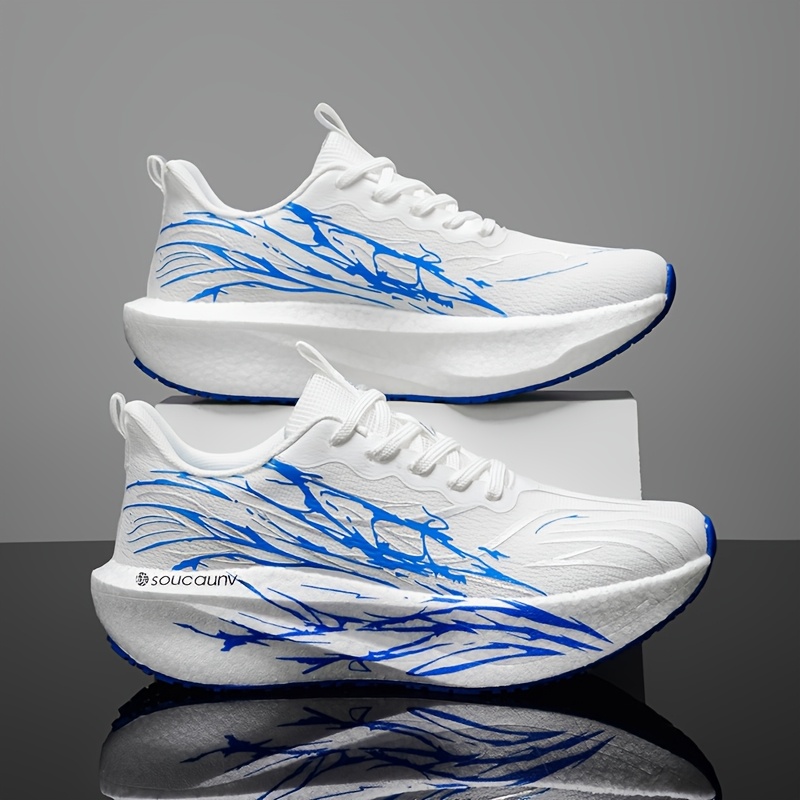 TEMU [sneakers] Men's New Running Shoes, Youth Student Carbon Plate Athletic Shoes, Racing Shoes, Soft And Comfortable Unisex Casual Running Shoes