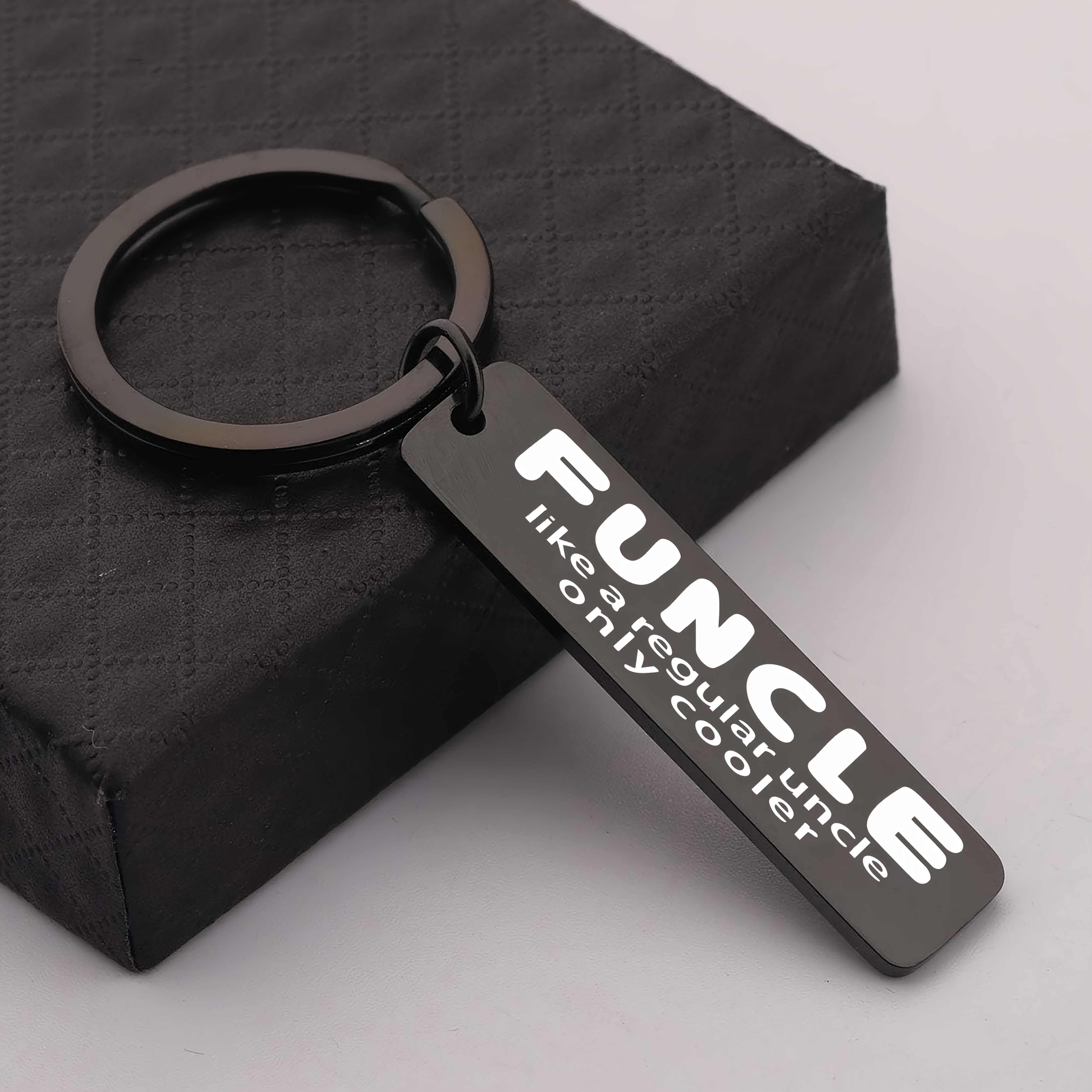 TEMU Christmas Gift, 1pc " (cooler Than A Regular Uncle) Stainless Steel Keychain Gift For Trendy / Aunts' Husbands Fun Gift Text Defines "a Trendy