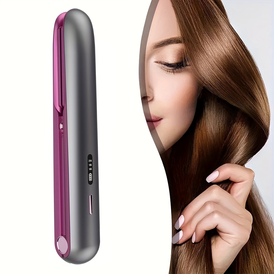 

Cordless Hair Straightener And Curler, Usb Rechargeable With Anti-scald, Control, Automatic , Lithium Battery 4000mah, Suitable For Dry Hair, Under 1.5m Cable, ≤36v Voltage