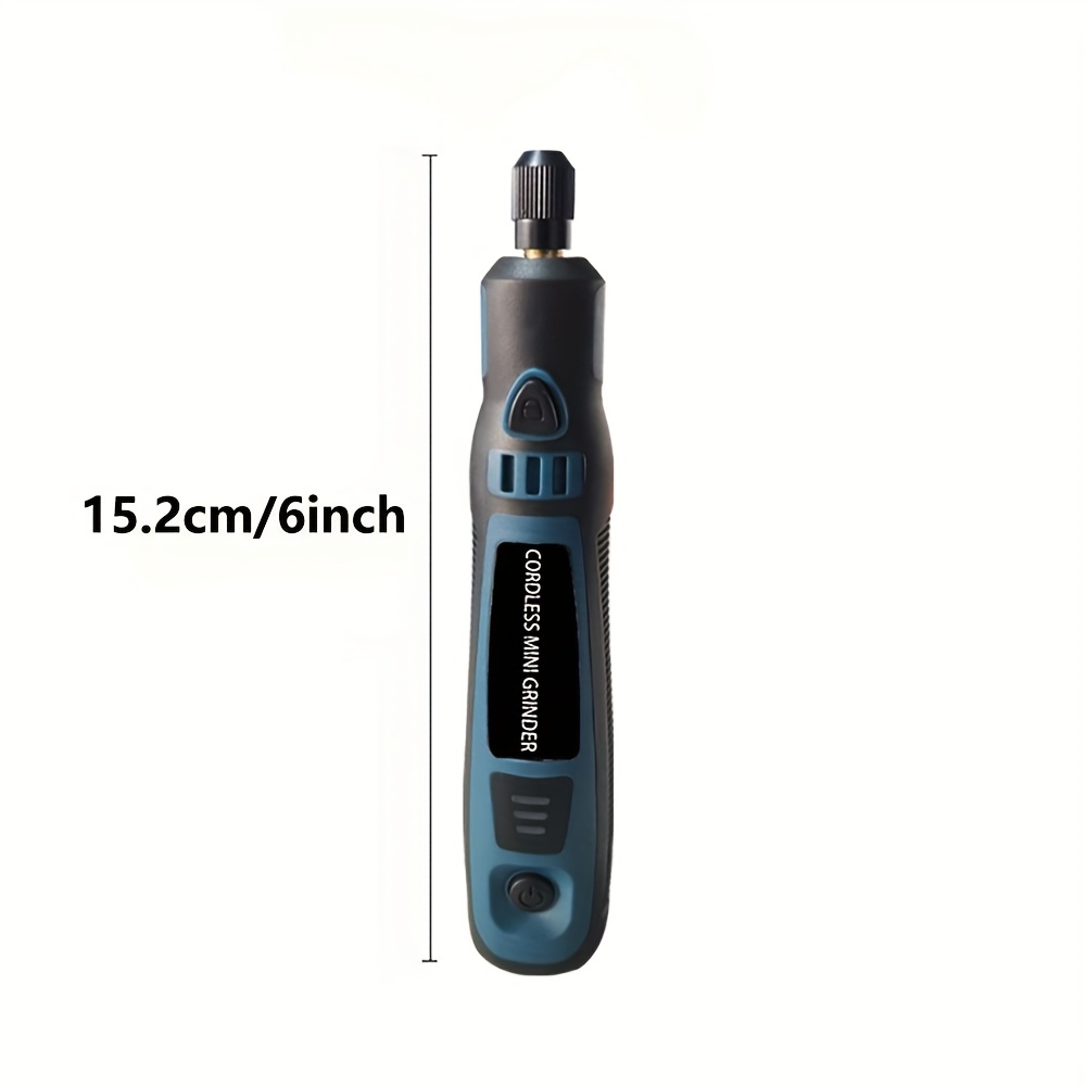 USB - Електрическа мини машина за шлайфане, полиране и пробиване с 3-степенна регулируема скорост, зареждаща се писалка за DIY бижута, гравиране, пробиване - Съвместима със стъкло, дърво, пластмаса (USB, без захранване) - Идеална