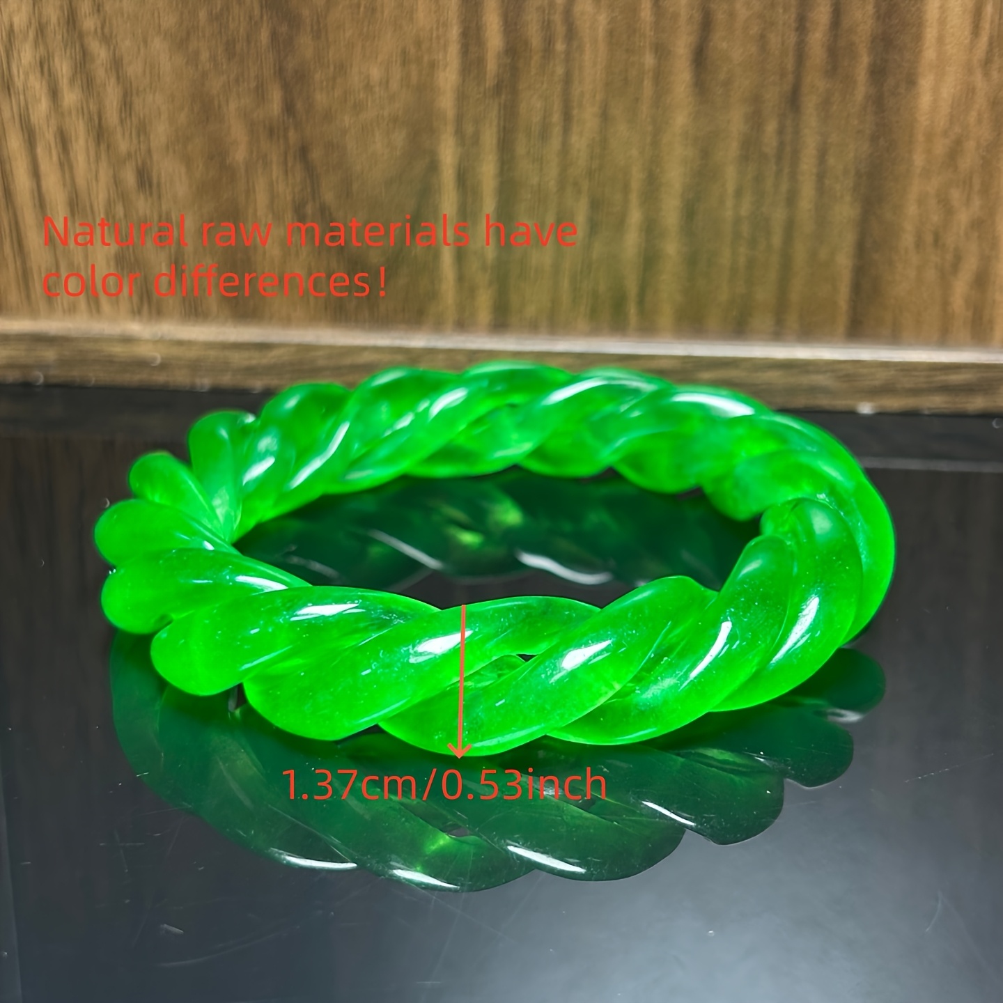 Retro Bright Green Twisted Braid Bracelet, Unisex Accessory