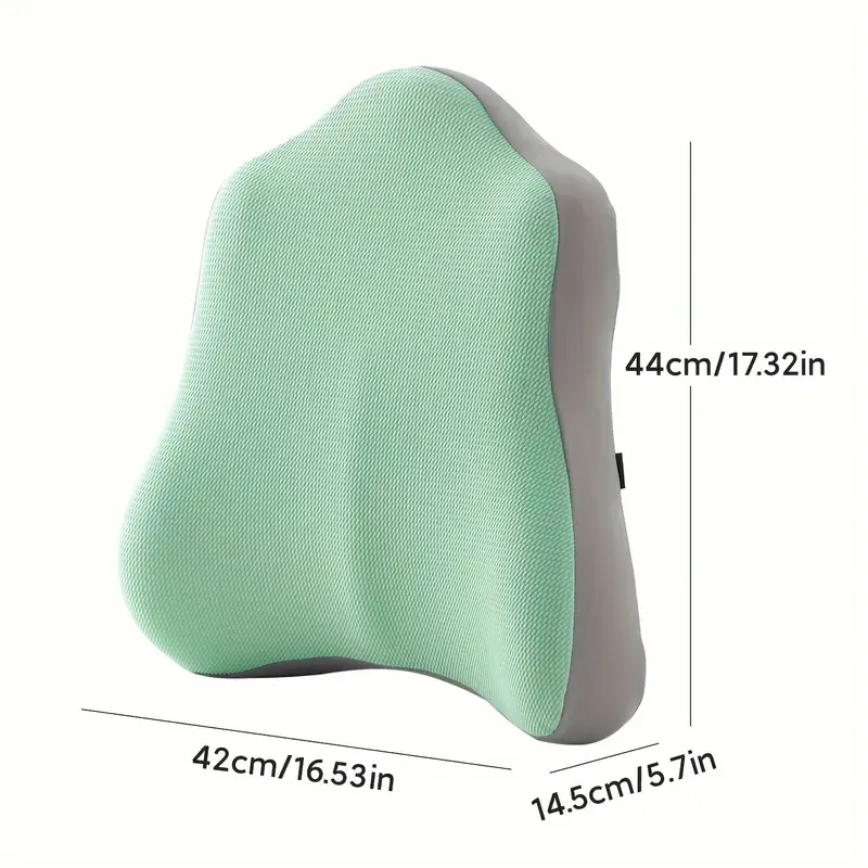 contemporary knit fabric memory foam lumbar support pillow for office chair and car space theme fade resistant zip closure adult back support cushion only Product details 0