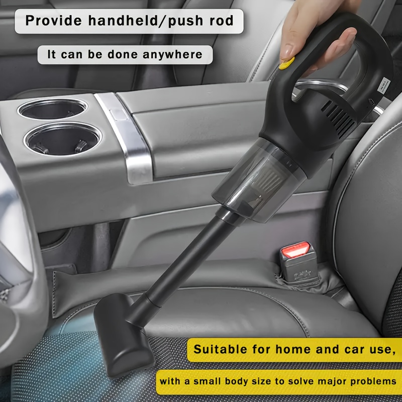 Aspiradora de Mano Inalámbrica con Carga Inalámbrica, Aspiradora Portátil para Coches, con Potente Succión Ciclónica, Adecuada para Vehículos, Oficinas y Hogares, Diseño Multifuncional Lavable, Succión Potente, Perfecta para Navidad, San Valentín