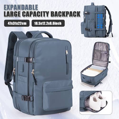 expandable cabin bag travel backpack airplane backpack under seat ryanair easyjet approved budget airline friendly suitable for boarding fits zippered closure a shoe compartment