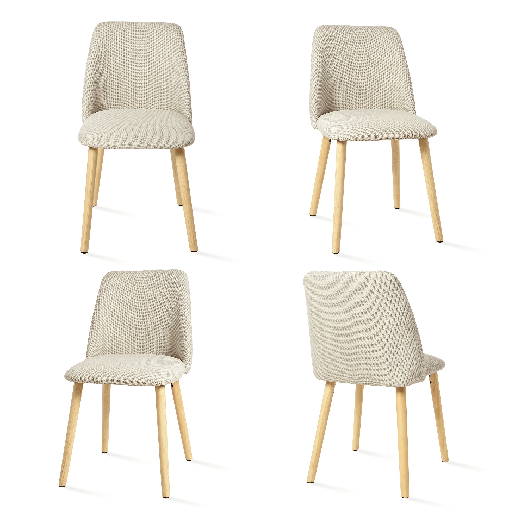 Goeurvant Upholstered Chair With Wooden Legs For Dining Room, Kitchen And Office