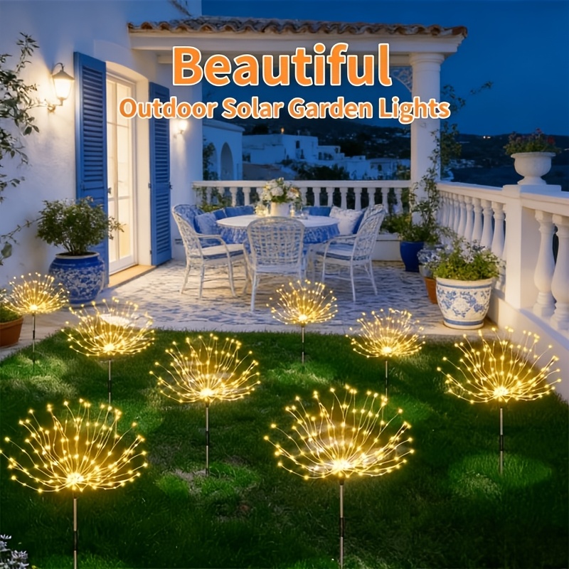 Solar Garden Firework Lights with Smart Light Sensor