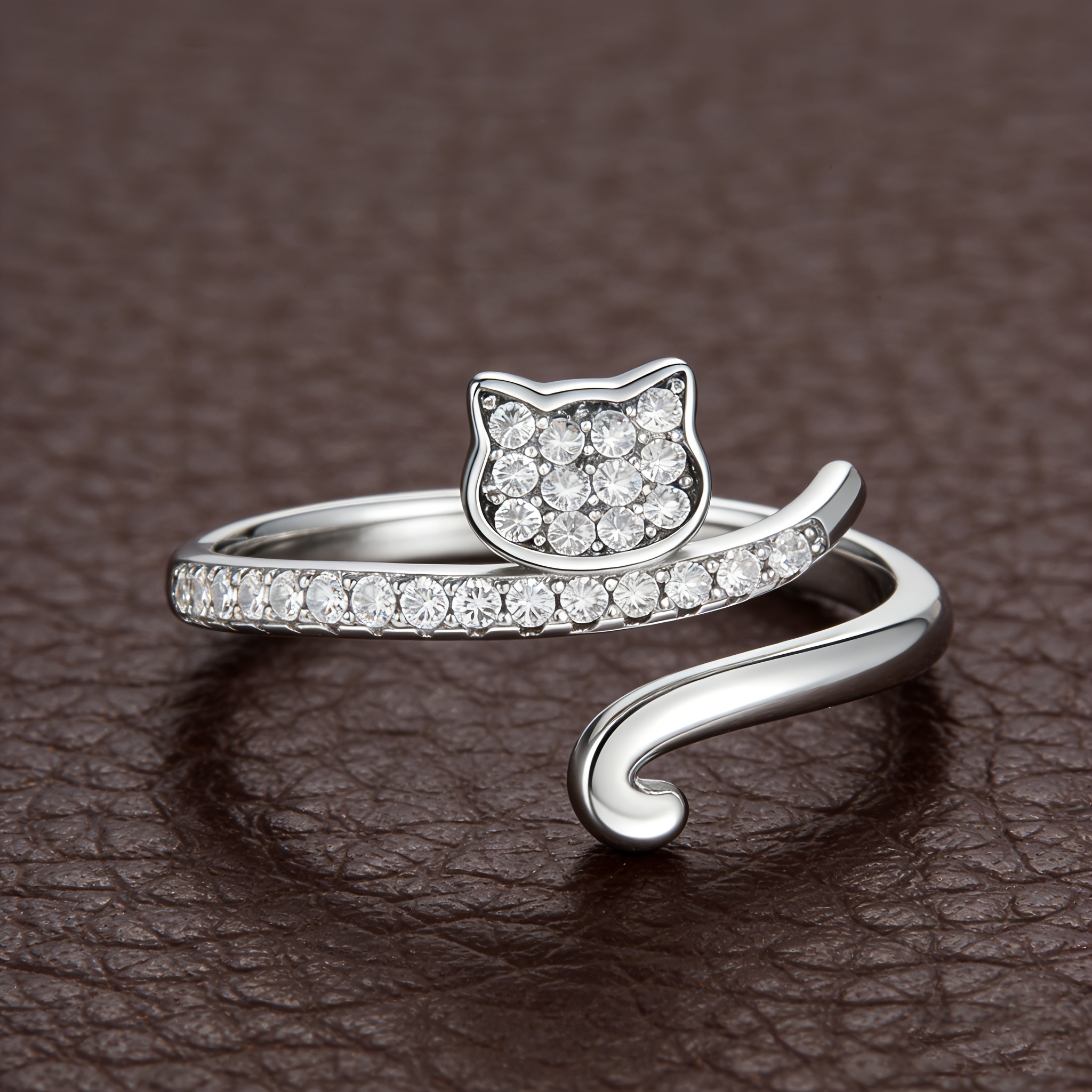 Women's Adjustable Cat Ring, Adorable Design for Cat Lovers