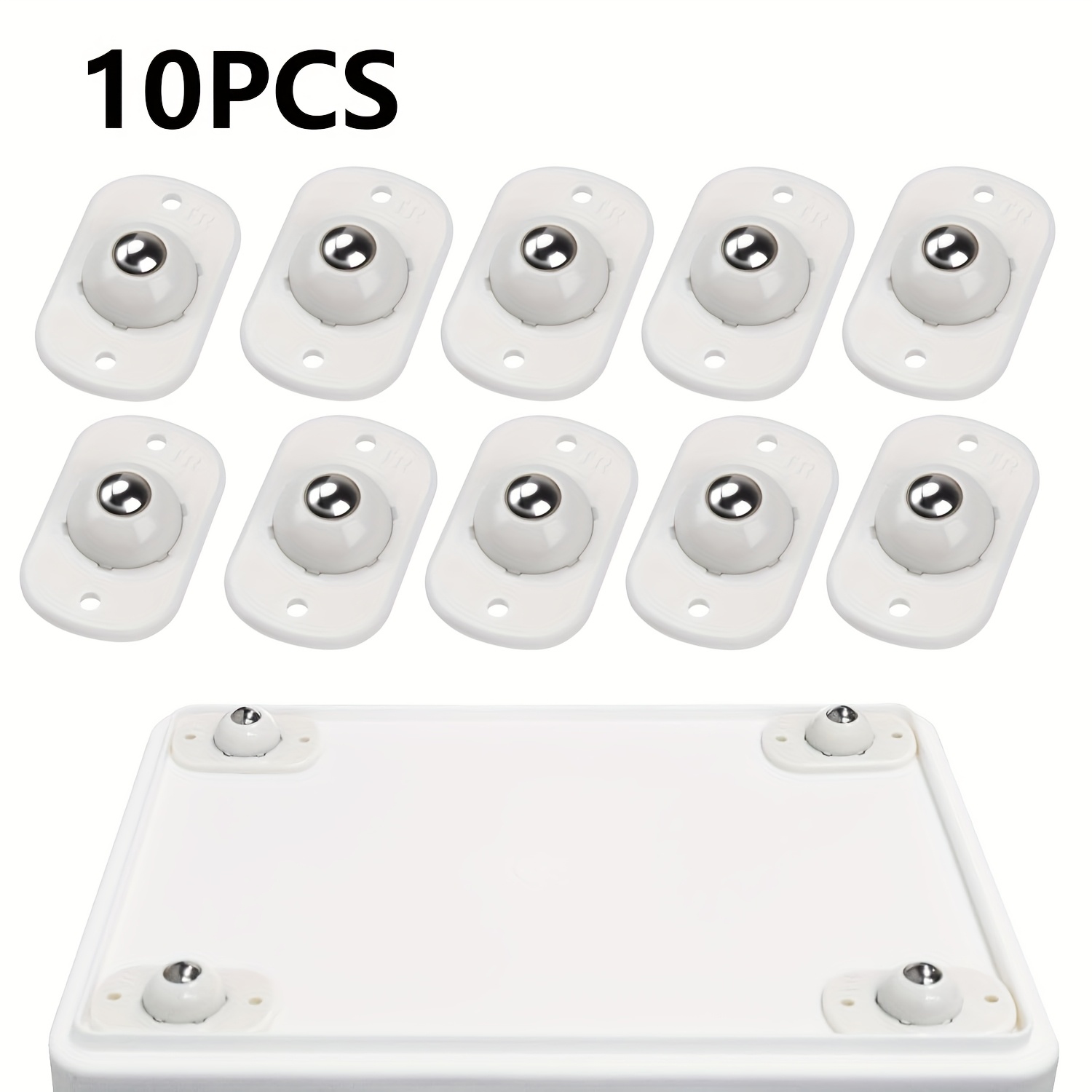 E-shop 10/24 Stück Selbstklebende Rollen, Geräte-Rollen für Küchengeräte, 360 Grad Schwenkbar Mini Universal Rollen, Klebrige Rollen für Mülleimer,