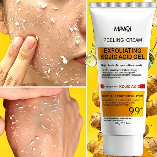 imagen del artículo gel exfoliante con ácido kójico, y nicamida 99+ para todo tipo de piel, física con complejo de ácido kójico, para un uniforme y nicamida para manchas, gel purificador de poros para un radiante
