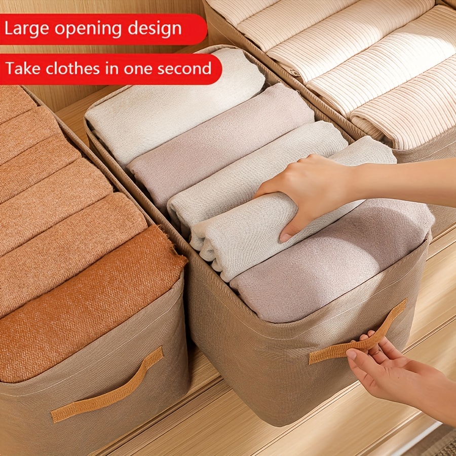 a multifunctional storage box for clothes with handles a lightweight container for the wardrobe details 0