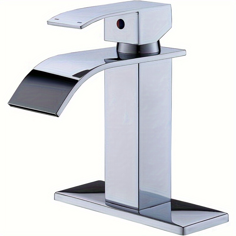 

Bathroom Faucets Chrome Bathroom Sink Faucet Single Handle Bathroom Faucet For Sink 1 Or 3 Holes With 6 Inch Deck Plate & Hose