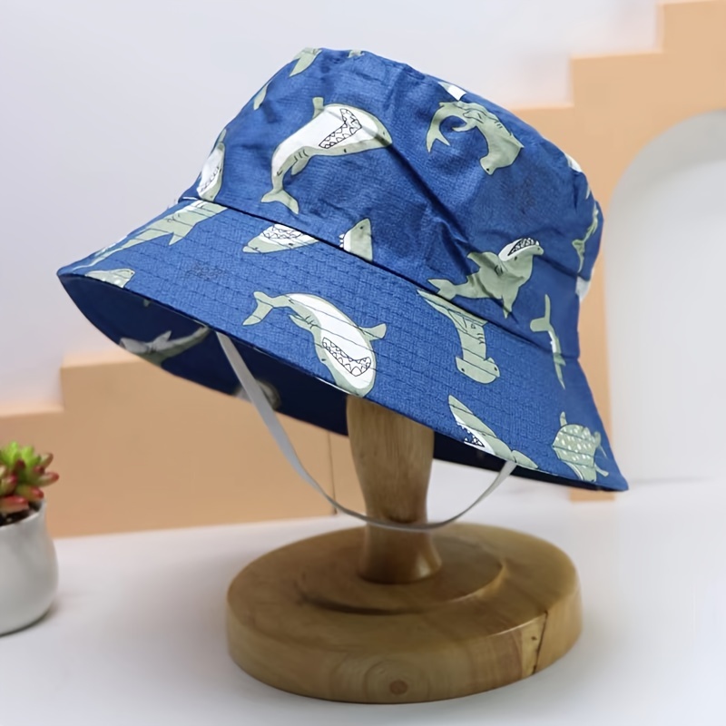Kids Shark Print Versatile Outdoor Bucket Hat Uv Protection - Temu