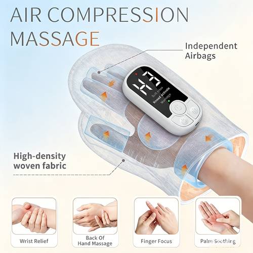 electric hand massage compression finger massage with 3pcs finger massager tools kneading for wrist finger