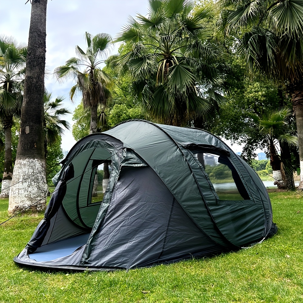 A quick pop-up tent, camping tent, 2 doors and 2 windows, family tent, hiking tent, beach tent, fishing tent, travel essential tent, suitable for camping hiking and traveling, Christmas gifts