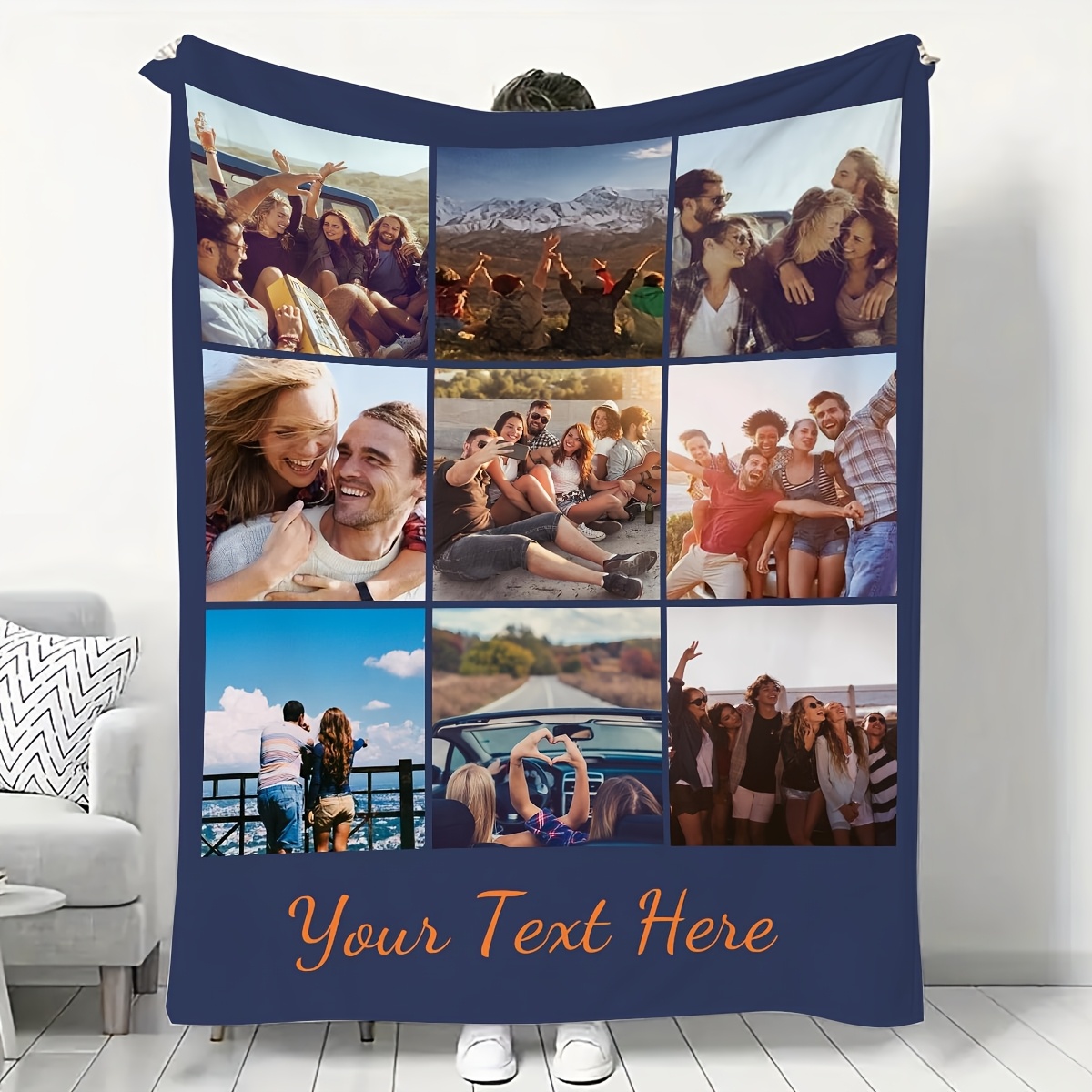 TEMU Customized Picture Blankets - Personalized Gifts, Personalized Blankets, Customized Blankets With Photo Text, Customized Picture Blankets, Gifts