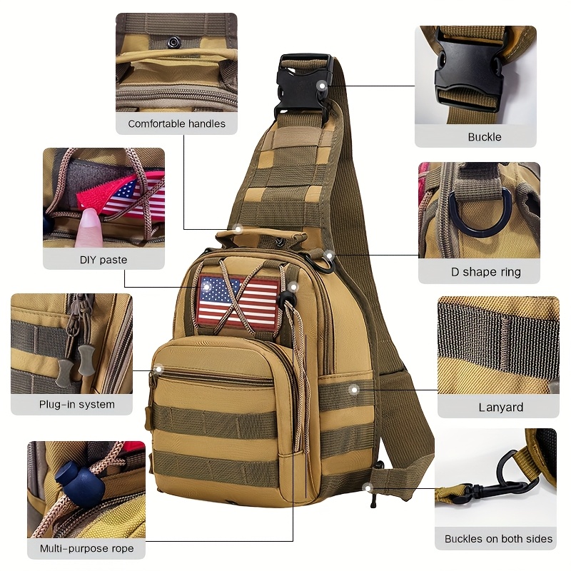 80L Impermeable Molle Camo Mochila Táctica Militar Ejército Senderismo Camping Mochila Viaje Deportes Al Aire Libre Escalada Bolsa, ACU