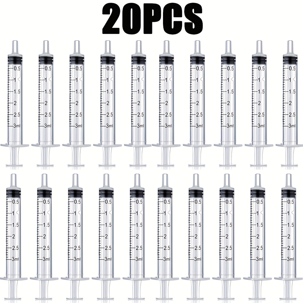 20/50pcs 3ml Syringes Without Caps, Liquid Syringes Suitable For Scientific , Measurement, And Feeding Small Animals