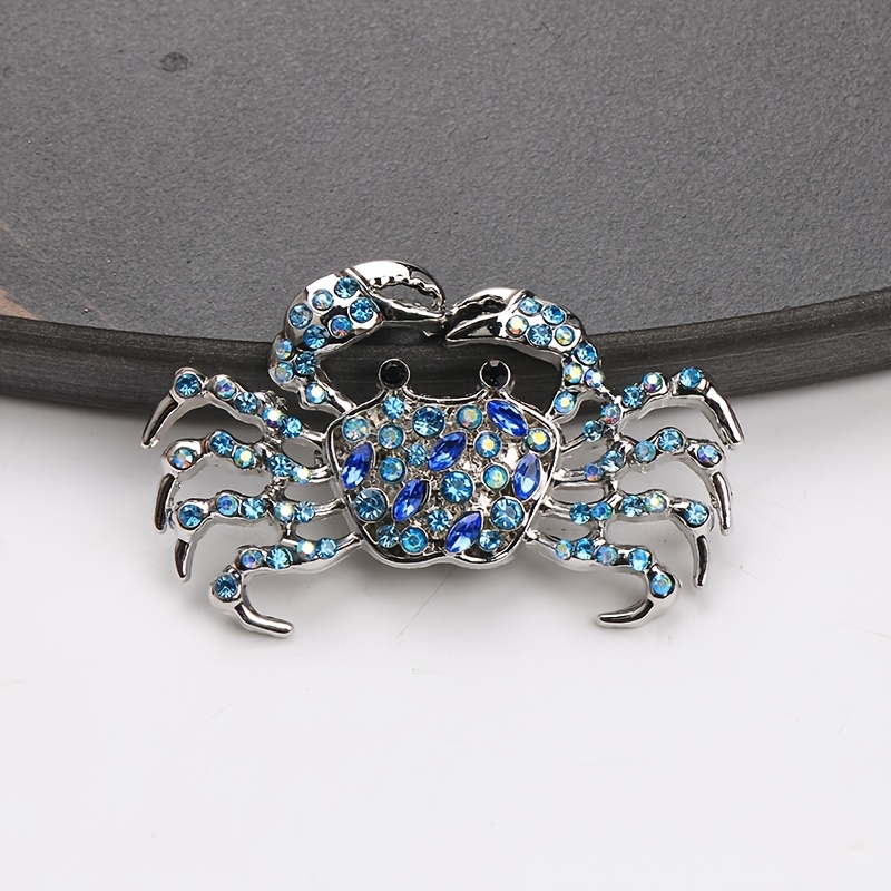 Elegant Crab Brooch - Handcrafted, Vintage-inspired Fashion Accessory For Occasions