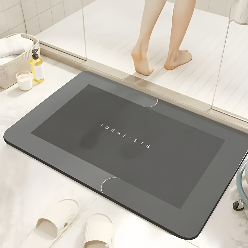 large size diatomite bath mat absorbent quick dry non slip bathroom mat durable soft floor mat   bedroom rv bathtub and shower kitchen home decor   mat bathroom floor mat rubberbacked mat machine washable extra large bath mat bathroom accessories and decorations bath runner for bathroom bathroom mat thick bath stone mat kitchen   rv owners Product details 1
