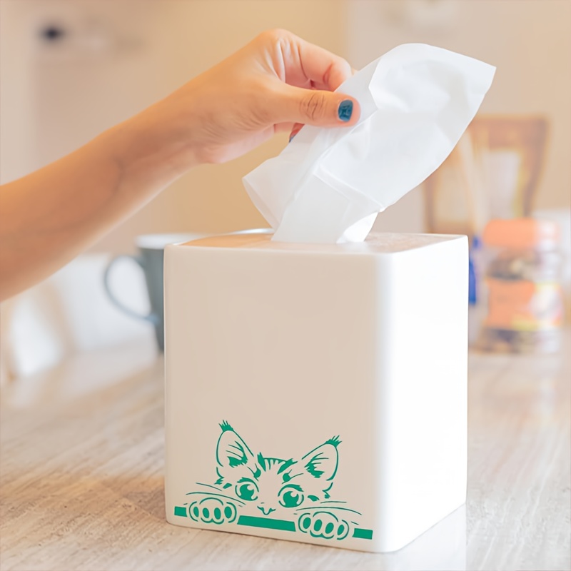 Peeking Cat Stencil, Large Reusable Plastic Craft Template