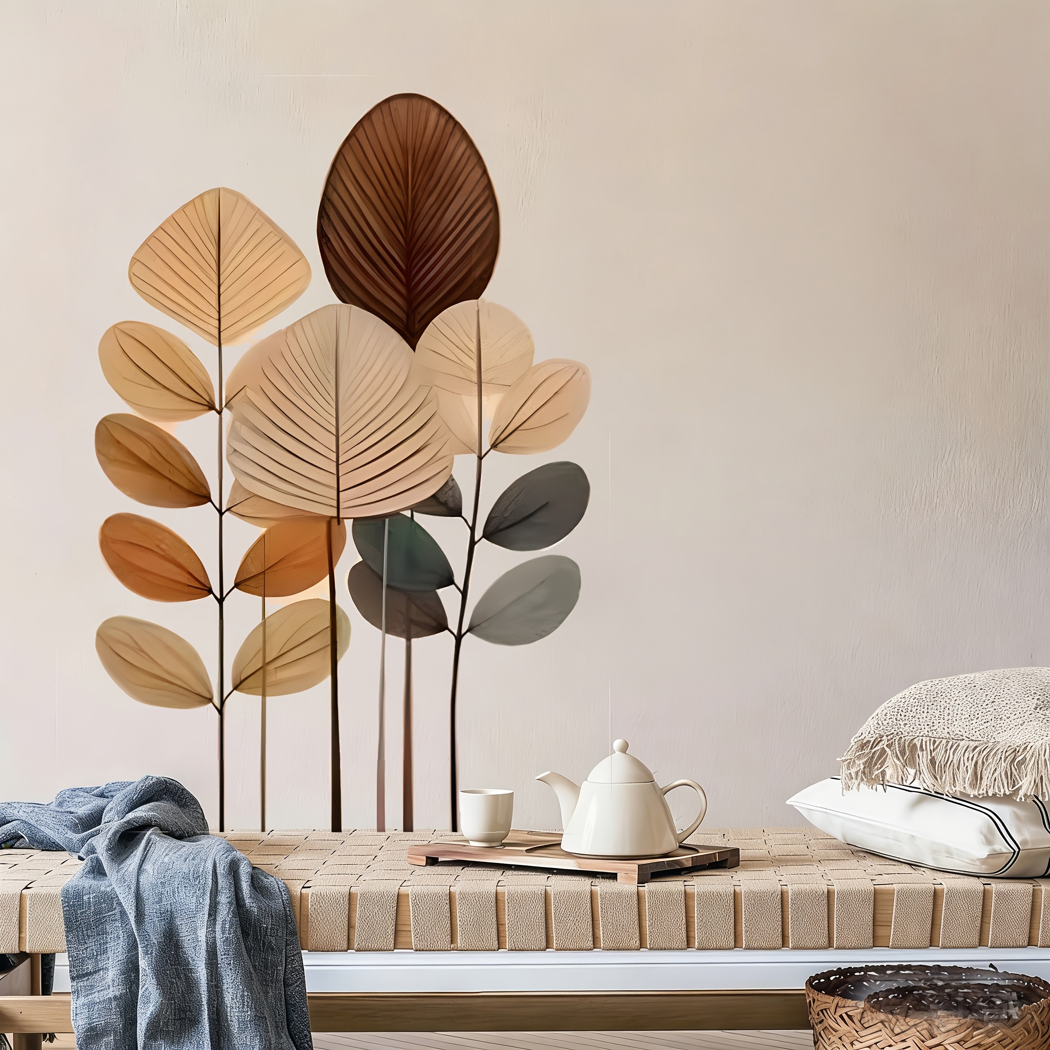 Image of 1pc Bohemia Wall Decal, Bohemian-style Abstract Prints, Perfect For Wall Decor In Spaces Rooms, Bedrooms, Offices, Kitchens, Dining Areas, 15.75*23.6"