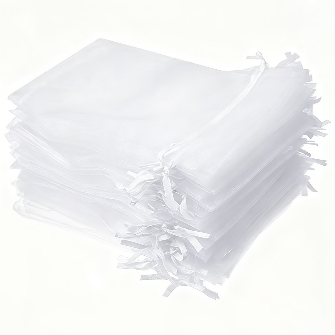 TEMU 60pcs 2.76" X 3.54" Organza Bags, Mesh Bags With Drawstring Jewelry Pouches Wedding Favor Bags Small Gift Bags For Wedding Party Christmas Gift