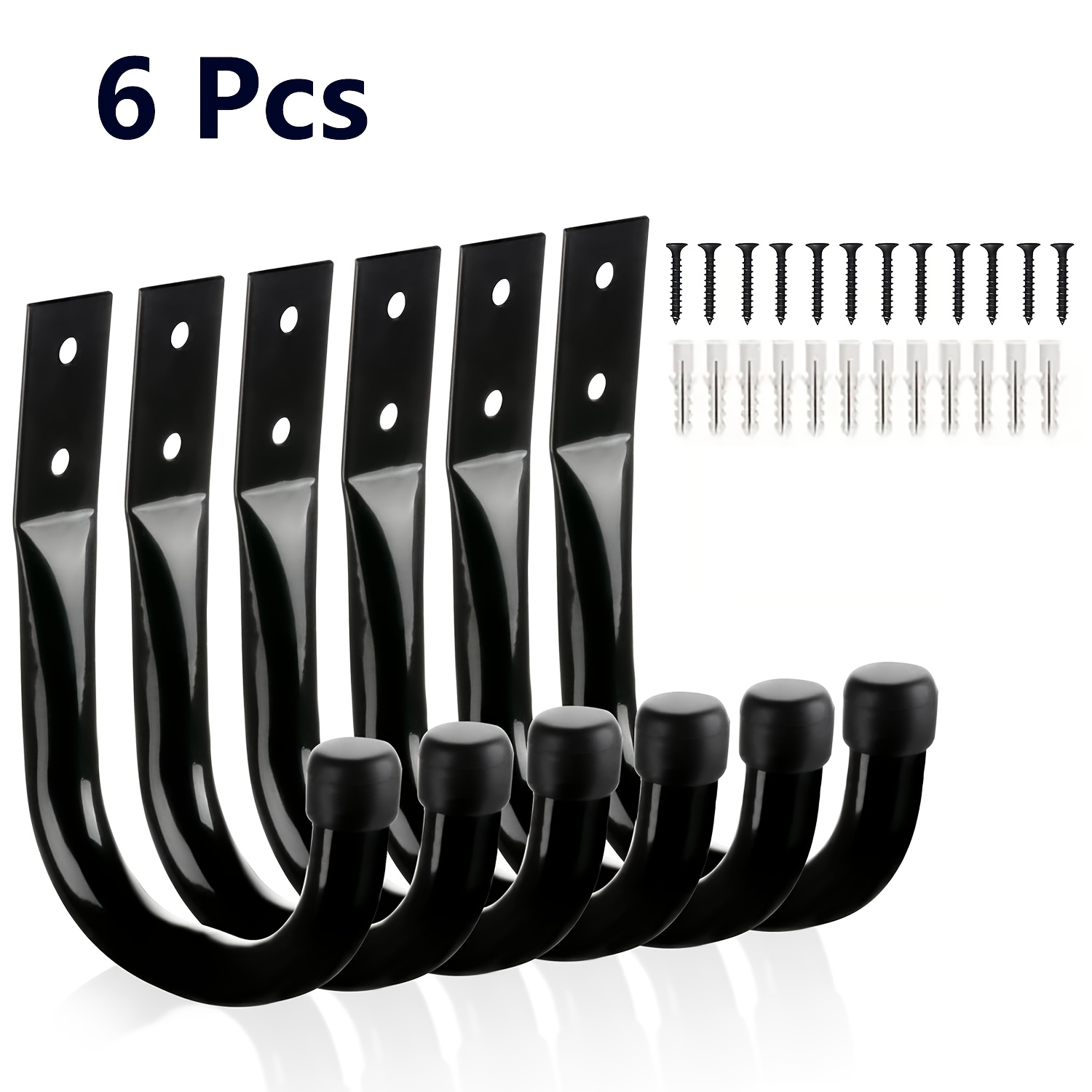 E-shop 6 robuste Garagenhaken, Wandmontierte Gartenwerkzeug-Aufbewahrungsregale, Fahrrad-Aufbewahrungshaken, Leitern, Stühle, Gartenschläuche,