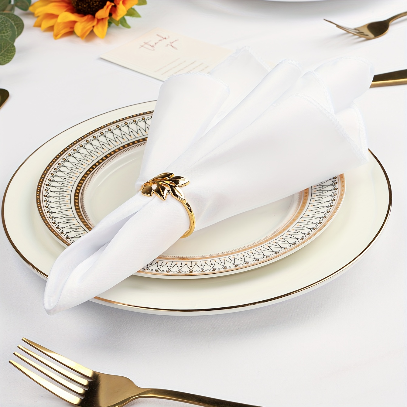 

10pcs Cloth Napkins, Square Polyester Napkins Cloth Washable For Dinners Hotel Weddings Restaurant And Parties.