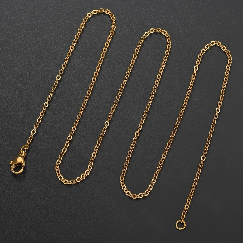 TEMU Collar en O de acero inoxidable 316L de calidad con cierre de langosta y cadena de extensión | Joyería de 2025 empaquetada individualmente para