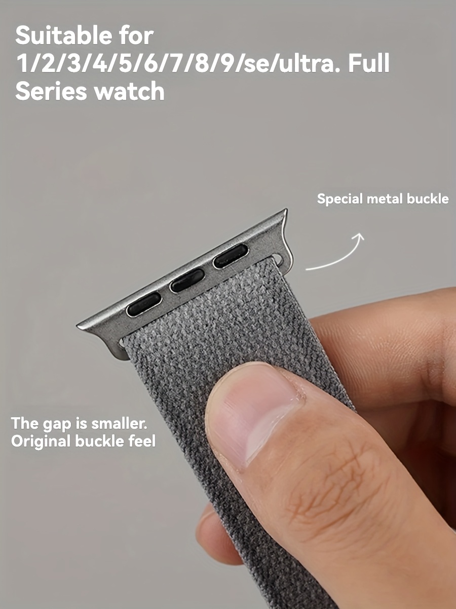 Nylon Sports Strap for iWatch Band 38mm 40mm 41mm 42mm 44mm 45mm 49mm, Adjustable Breathable Woven Strap for Women and Men, Suitable for iWatch Series 9/8/7/6/5/4/3 SE