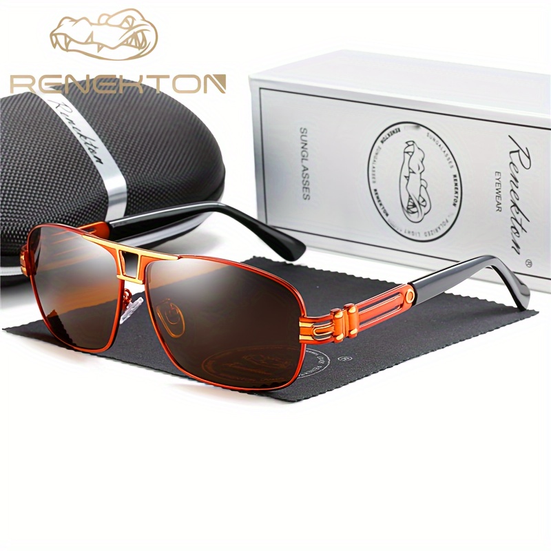 Renekton Elegant Classic Metal Frame Polarized Sunglasses For Men