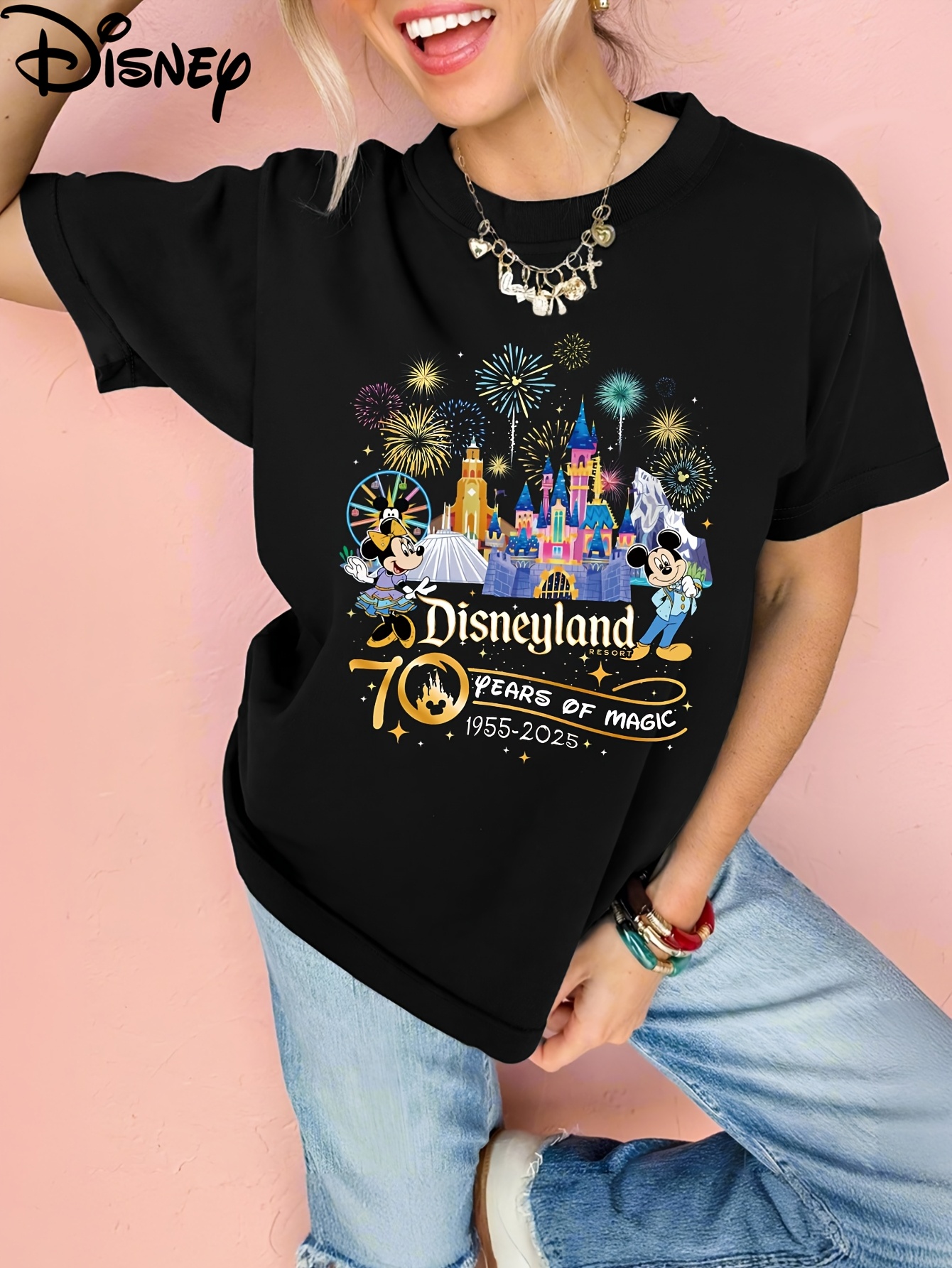 【Disney】Disneyland 70周年 ミッキーマウス 男女兼用 Tシャツ Mickey Mouse T-Shirt for Adults – Disneyland 70th