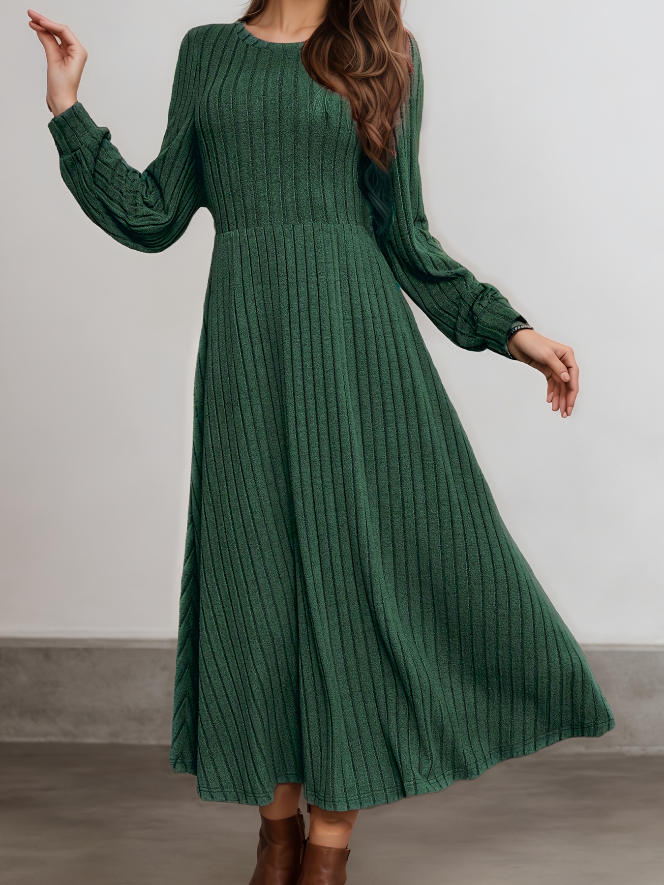 green emerald velvet dress Winter Wool Dress, Wool Wrap Dress, Winter Dress for Women, Plus Size Clothing, Long Sleeve Wool Dress, Formal Fall Dress, Wool Clothing, XL / Black main image 1