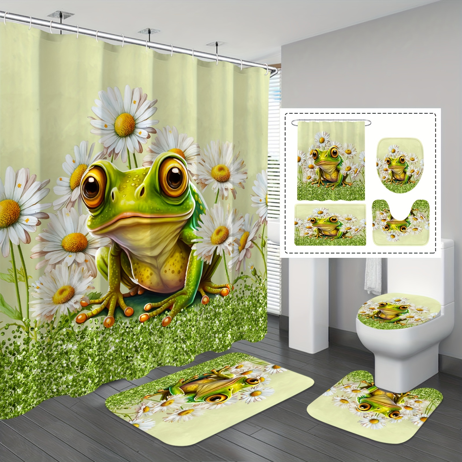 Frog Shower Curtain - Temu
