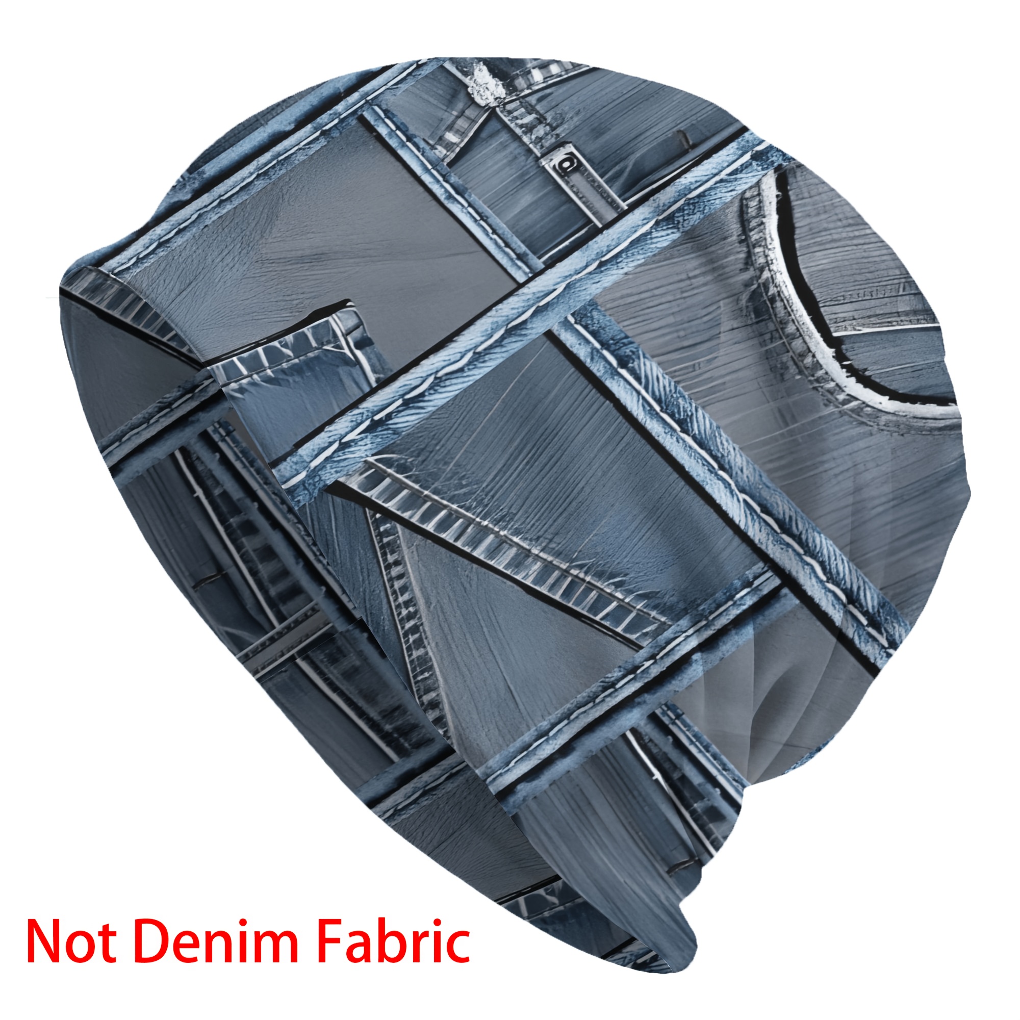 TEMU Chapeaux Tendance Imprimés - Pas de Tissu, Impression Plate 2D, Patchwork Jeans , Chapeau Fin, Bonnet, Hipster, Skullies, Bonnets, Casquettes,