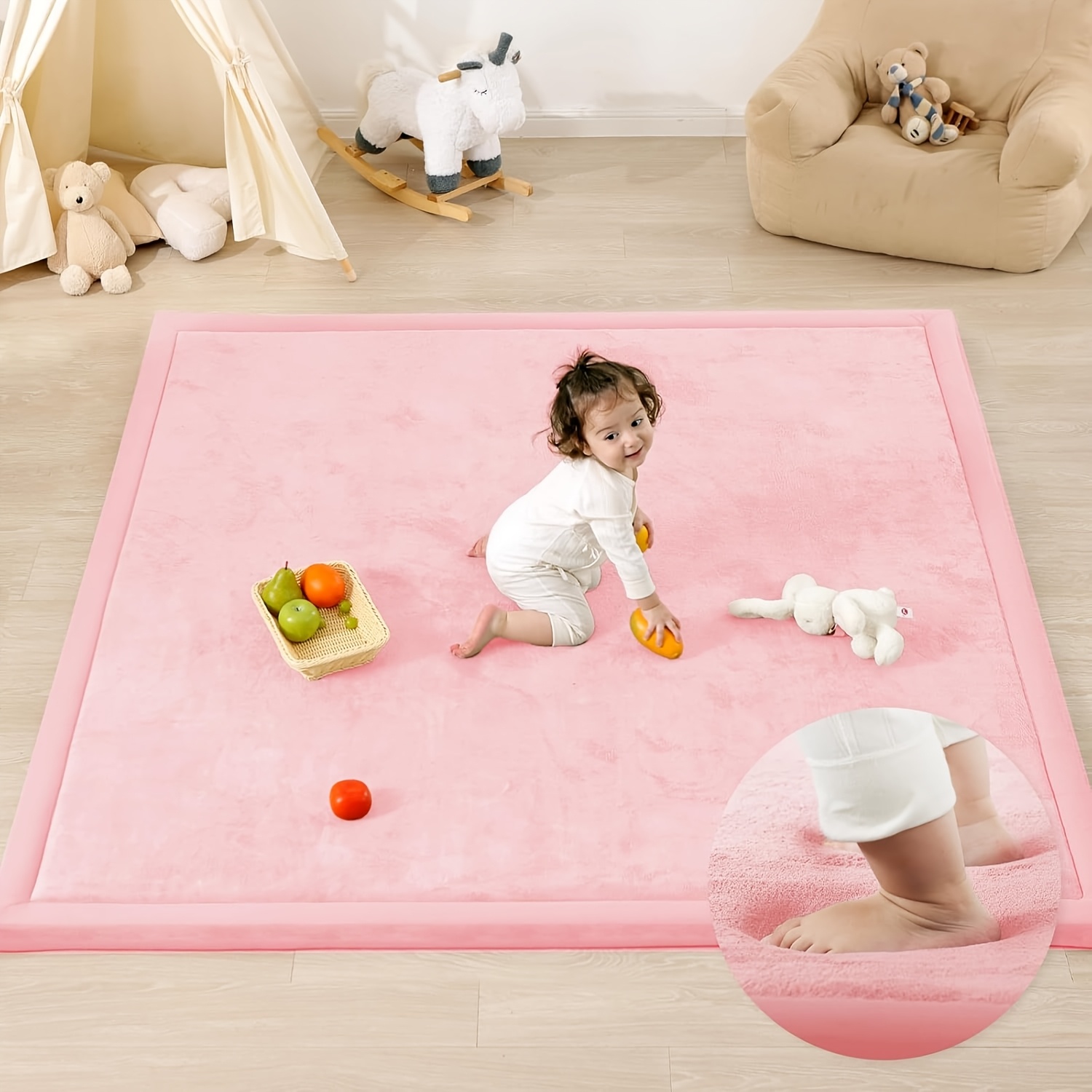 1pc japanese tatami mat coral velvet mat baby play - Temu