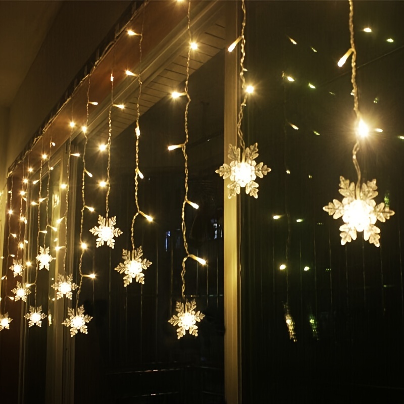 

Usb-powered Curtain Lights With 96 Leds - Fairy Night Light String For Christmas, Weddings & Room Decor, Warm White