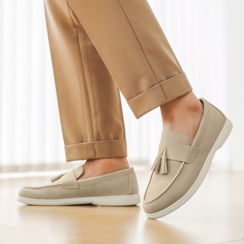 mens slip loafers season comfortable casual shoes round toe  display picture 3