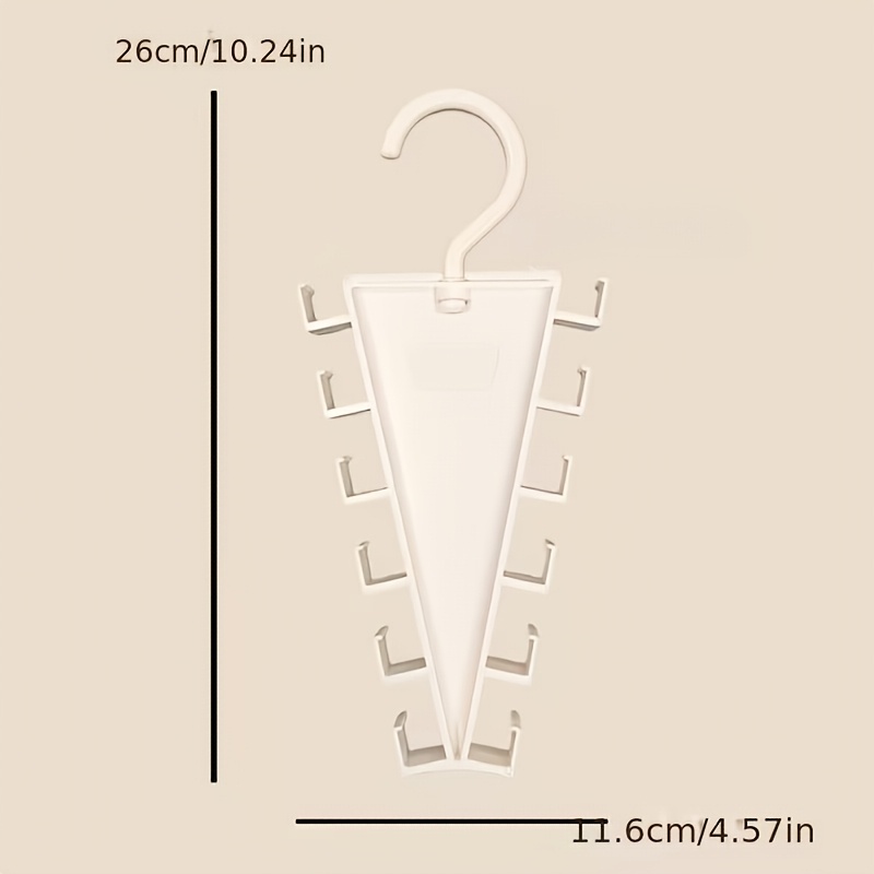 2pcs 360 rotatable triangular wardrobe organizer hanging rack multi functional clothes and hat hook 12 hooks space saving closet storage rack suitable for hats scarves ties handbags underwear belts briefs for home bedroom organization Product details 3