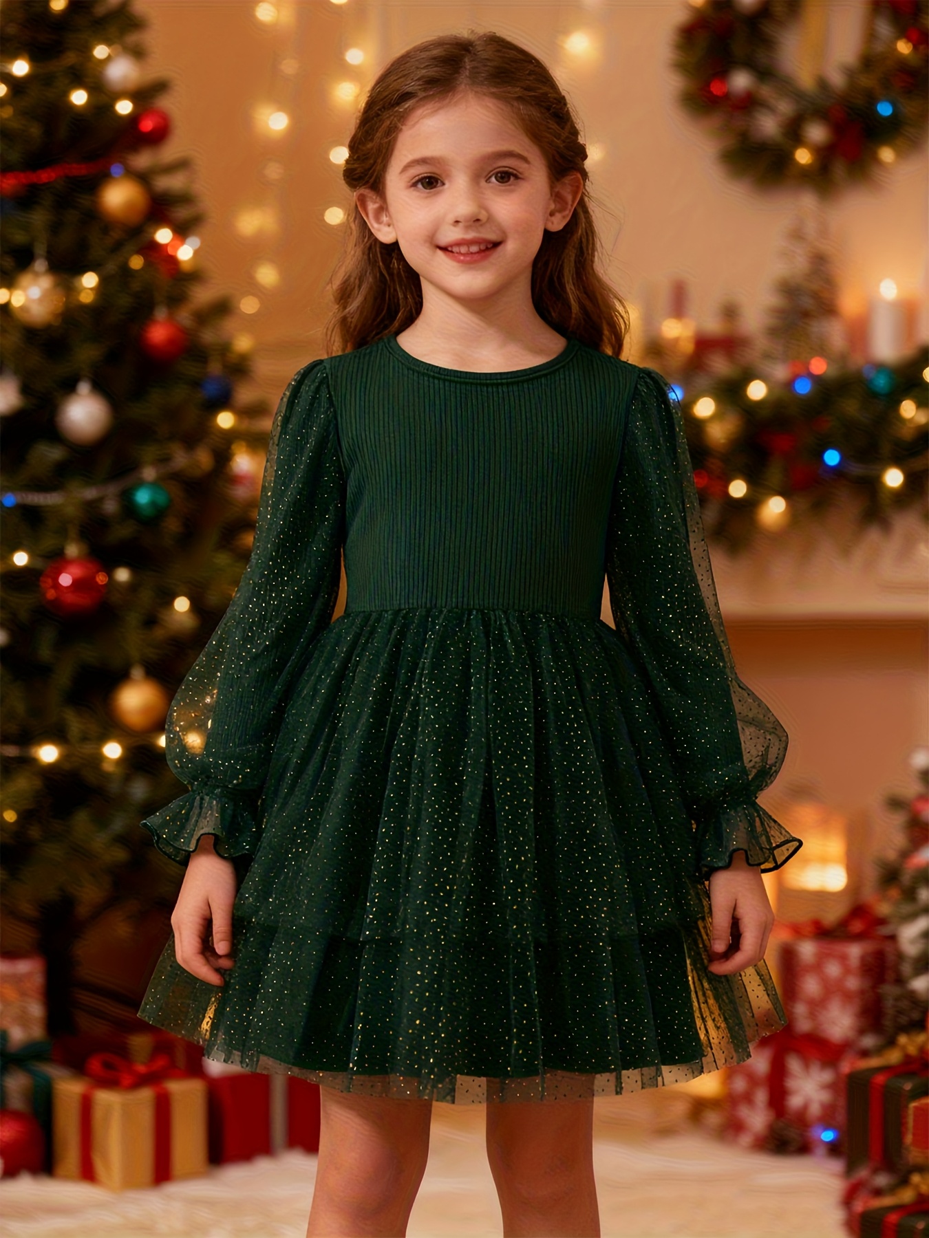 emerald green dress for girls - Kuwait
