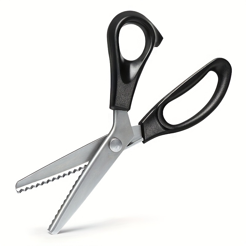 TEMU Professional Lei Stainless Steel Scissors - Fabric, Curved Scissors, And Serrated Clothing Cutting Scissors - Battery-free Or Electronic
