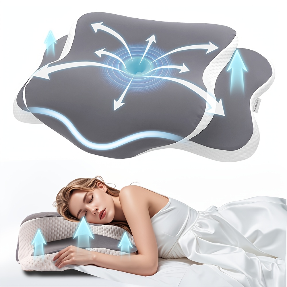 Image of Memory Foam Pillow Suitable For Most People, Versatile For Side, Back, And Stomach Sleepers, With Breathable Pillowcase