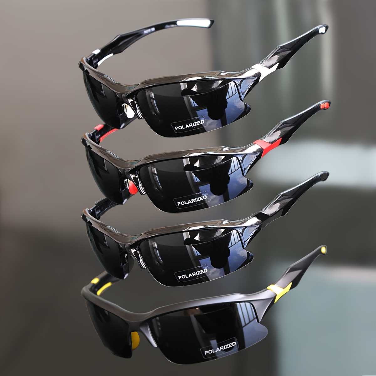 4pcs Polarized Sports Glasses For Men And Women, Outdoor Casual Men And Women Sunglasses