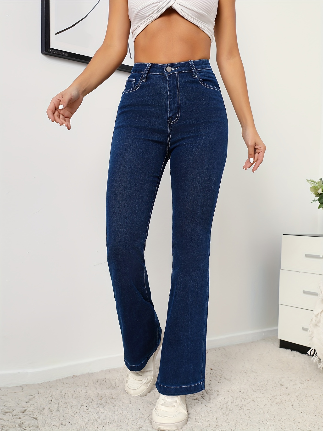 TOPSHOP | Blue Women‘s Bootcut Jeans | YOOX