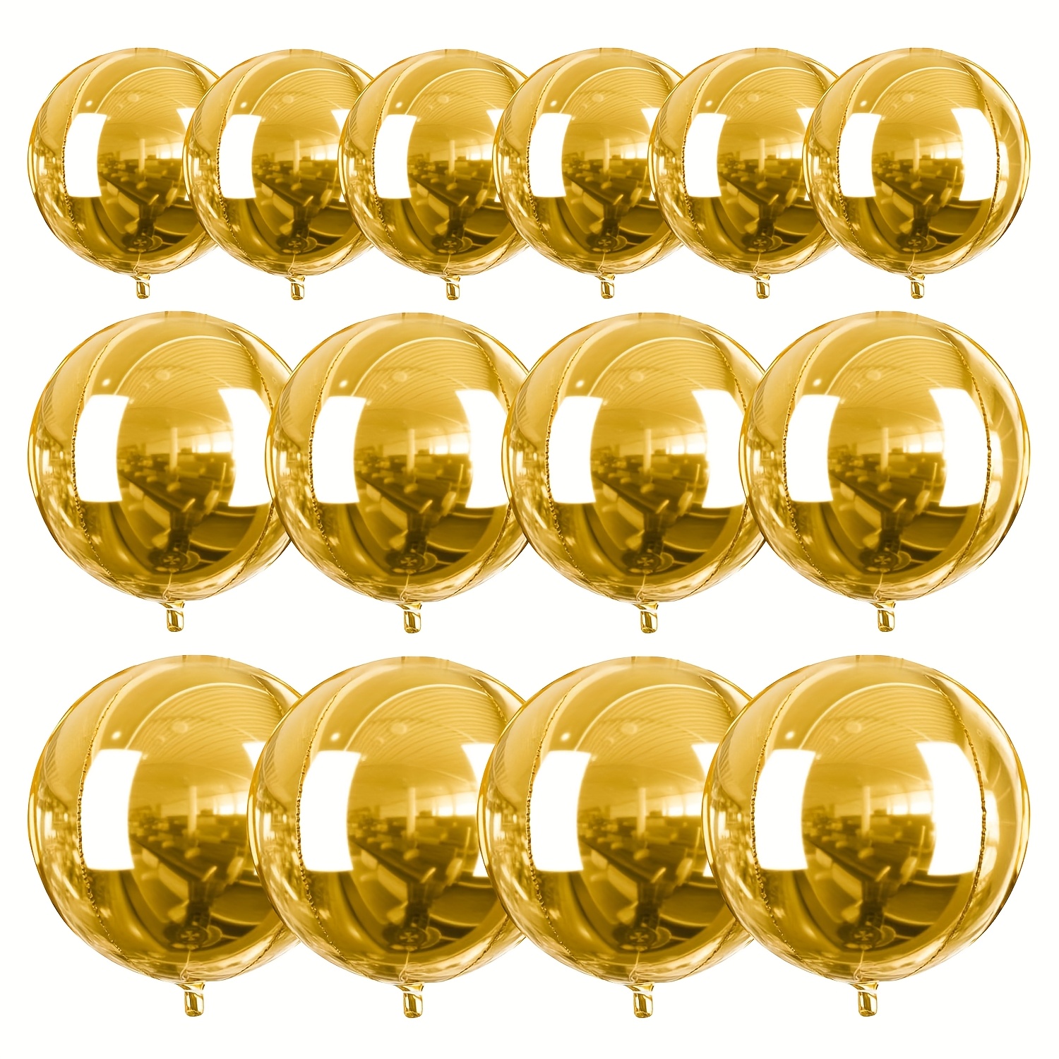 

Large - 22 Inches, Set Of 14 | Balloon, Decoration For Parties | 4d -finished , Balloon Made Of Golden Polyester Film | New Year's Balloon, Supplies For New Year's Eve Celebration 2025