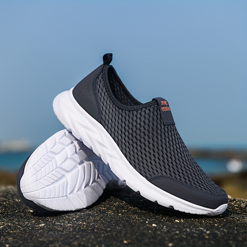 TEMU Lightweight Breathable Slip On Casual Shoes For Outdoor Walking Camping Park Training, Men's Comfy Sneakers For Spring And Summer