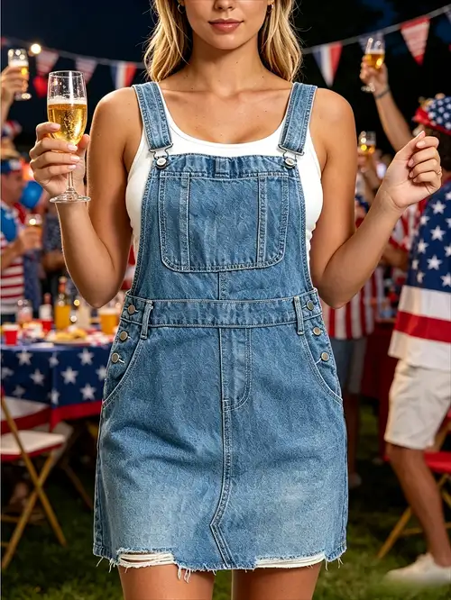overall denim dress sold on Temu United States overall denim dress sold on Temu United States