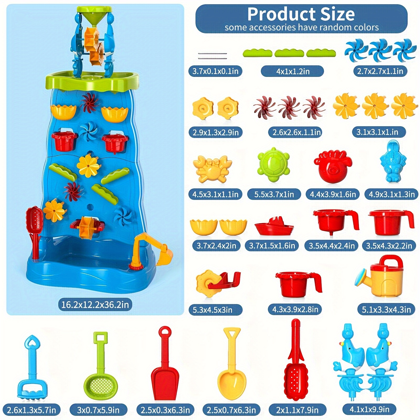 Water Table Toys Toddlers Double sided Waterfall Discovery - Temu