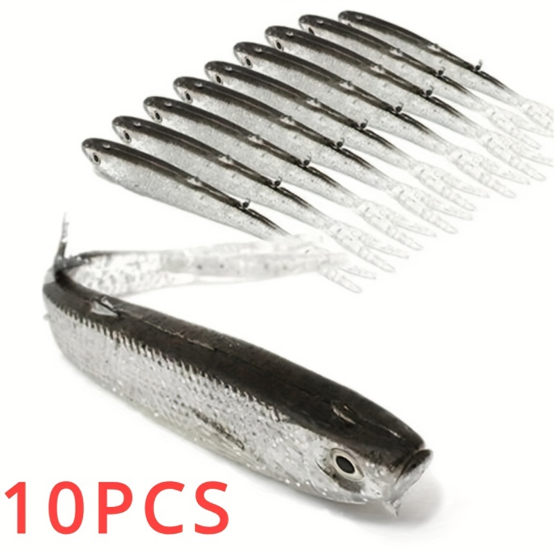

10pcs/pack Bionic Soft Lure, Fork Tail Swimbait, Fishing Accessories