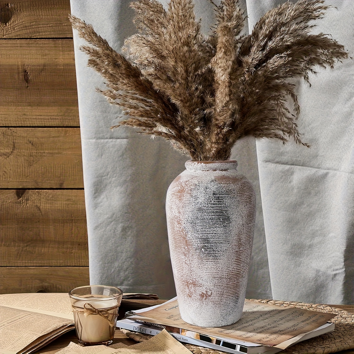 Große Keramik-Rustikal-Vase, 27,94 cm Minimalistische Dekorative Vase, Bauernhaus Hohe Vase für Wohnkultur, Wohnzimmer, Regaldekoration, Eingangsbereich, Tischdekoration